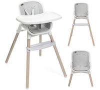 Chicco Chaise haute évolutive Zest Plus, 6 mois à 40 kg, siège lavable, harnais 5 pts, bois gris
