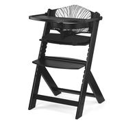 Chaise Haute Évolutive Enock 3 En 1 Avec Coussin Inclus, Assise Réglable Et Bois De Hêtre Massif Stable Noir TU