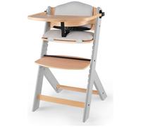 Chaise haute avec coussin ENOCK bois gris