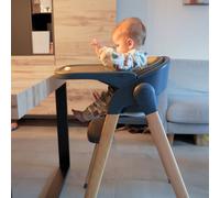 Chaise haute évolutive Grow With Me gris