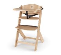 Chaise Haute Évolutive Kinderkraft Enock 2 En 1 Avec Assise Réglable, Repose-pieds Ajustable Et Bois De Hêtre Massif Bois Naturel TU