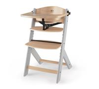 Chaise Haute Évolutive Kinderkraft Enock 2 En 1 Avec Assise Réglable, Repose-pieds Ajustable Et Bois De Hêtre Massif Gris / Bois TU