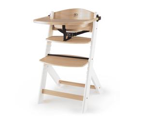 Chaise Haute Évolutive Kinderkraft Enock 2 En 1 Avec Assise Réglable, Repose-pieds Ajustable Et Bois De Hêtre Massif Blanc/bois TU