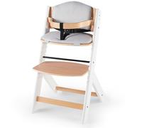 Chaise Haute Évolutive Kinderkraft Enock - Blanc Avec Coussins Gris