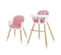 Kinderkraft Chaise haute bébé SIENNA – pliable, plateau, repose-pieds, naissance, 20 kg – Rose