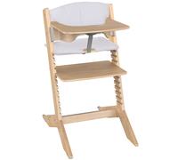 Chaise haute évolutive Nala Naturel avec tablette et coussin