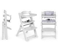 Chaise Haute Evolutive pliante Innovaciones Ms Full Plus Blanche avec Coussin Gris