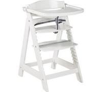 Chaise haute évolutive - ROBA - SIT UP CLICK & FUN - Plateau repas amovible - Hauteur réglable - Jusqu'a 70 Kg - Bois Laqué B Blanc G