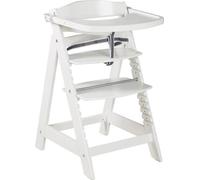 Chaise haute évolutive - ROBA - SIT UP CLICK & FUN - Plateau repas amovible - Hauteur réglable - Jusqu'a 70 Kg - Bois Laqué Blanc