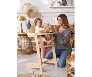 Chaise haute évolutive Woody 2 bois TU