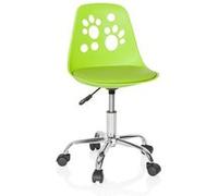 hjh OFFICE Chaise de Bureau pour Enfant Fancy I Fauteuil pivotant sans accoudoirs, Siège à roulettes avec Hauteur réglable, Vert 742000