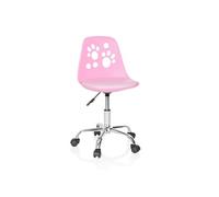 HJH Office Chaise de bureau enfant Fancy I - pivotante sans accoudoirs, hauteur réglable, rose