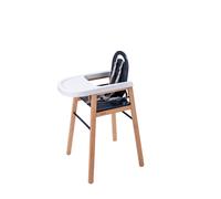 Chaise haute fixe lili hybride bois et anthracite TU