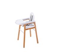 Chaise haute fixe lili hybride bois et blanc TU