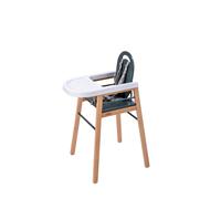 Chaise haute fixe lili hybride bois et kaki TU