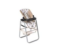 Chaise haute inclinable et pliable, Oursons - Pour poupee et poupon - Accessoire Repas - Jeu d'imitation - Set Jouet Fille + Carte