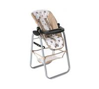Chaise Haute inclinable et Pliable, oursons - pour Poupee et Poupon - Accessoire Repas - Jeu d'imitation - Set Jouet Fille + Carte