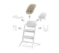 Cybex - Chaise haute Lemo 2 4-en-1 (baby set + plateau + transat) - All White