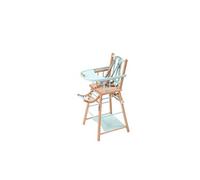 Chaise haute traditionnelle marcel transformable barreaux hybride bois et vert mint TU