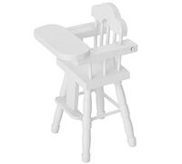 Chaise Haute Miniature en Bois pour Maison de poupée avec Finition soignée | Chaise haute miniature écologique et inoffensive pour maison de poupée à l'échelle 1/12 ajoute des détails de mode réalistes