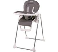 Chaise haute NANIA BIANCA - 6 mois a 36 mois - Dossier inclinable - Hauteur réglable - Pliage compacte - Gris