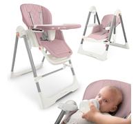 Chaise haute Nukido Elite rose