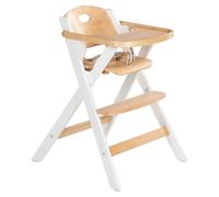 Chaise Haute Pliable Peu Encombrante Avec Plateau À Manger - Roba - Réglable - Accessoires Bébé - Bébé Blanc