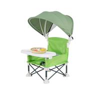 Chaise Haute Pliante Portable Pour Bébé | Siège Portable Pour Enfant Avec Plateau Amovible | Chaise Pliante avec Toile Anti-UV pour Maison Plage Camping Pique-nique