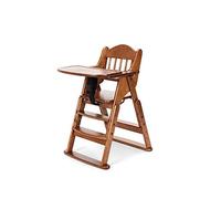 Chaise haute pour bébé, hôtel restaurant multifonction chaise bébé en bois massif siège enfant portable ceinture pliante coussin de siège et plateau en plastique