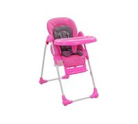 Chaise haute pour bébé Rose et gris