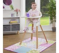 Chaise haute pour enfant - Blanc et hêtre
