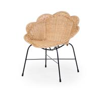 Chaise haute pour enfant fleur en rotin marron TU