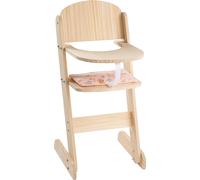chaise haute pour poupée howa en bois naturel "mini quince" avec siège 2860