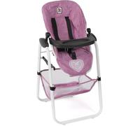 Chaise haute pour poupées - Bayer Chic 2000 - Jean rose - 37 x 34 x 71 cm - À partir de 3 ans - Mixte