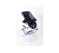 Chaise haute pour poupées bleu étoiles
