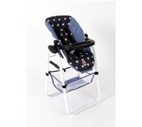 Chaise haute pour poupées bleu étoiles