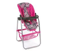 Chaise Haute pour poupées Chic 2000 - Rose Vif - Motifs de Perles