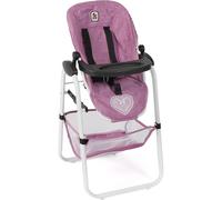 Bayer Chic 2000 Chaise Haute pour poupée, Chaise Haute pour poupées, Meubles de poupée, Accessoire de poupée, Rose Jean 655-62, Petite Taille