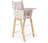 Chaise haute pour poupon - Janod - J05888 - Bois - Coussin confortable - Plateau repas