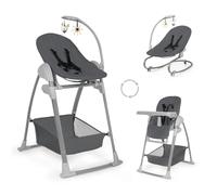 Chaise Haute Evolutive 3-en-1 - gris foncé