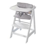 Roba Chaise haute Sit Up Fun Blanc + coussins d'assise Roba Style Gris argenté