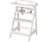 Roba Chaise haute évolutive Sit Up Fun – Plateau détachable en 1 clic, hauteur réglable – Blanc