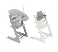 Chaise haute Stokke Tripp Trapp (Glacier Green) avec Newborn Set & Baby Set 2 (Glacier Green) - Design sûr, ajustable et ergonomique