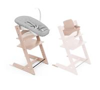 Chaise haute Stokke Tripp Trapp (Serene Pink) avec Newborn Set & Baby Set 2 (Serene Pink) - Design sûr, ajustable et ergonomique