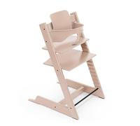 Chaise haute Stokke Tripp Trapp, Serene Pink - Comprend la chaise + le Baby Set 2 pour les enfants de 6 à 36 mois - Ajustable, ergonomique et facile à nettoyer