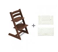 Chaise haute Tripp Trapp Chêne avec coussin + Babyset V2 offert