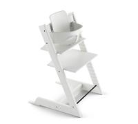 Chaise haute Tripp Trapp Stokke avec Baby Set, Blanc - Chaise évolutive et réglable, adaptable de la naissance à l’âge adulte - Pratique, confortable et ergonomique - Design classique