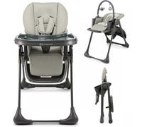 Kinderkraft Chaise haute Tummie – 2 en 1 – Gris