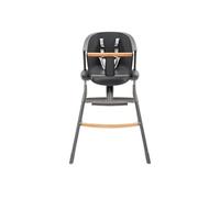 BÉABA, Chaise Haute Up&Down, Made in France, Ergonomique, Evolutive Tablette repas amovible, Réglable 6 hauteurs, Confortable, Design, Matériaux robustes, Dark Grey