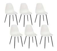 Chaise - Home Deco Factory - Gustav - Design épuré - Blanc